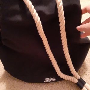 Jean Paul Gaultier Navy Drawstring Tote Bag